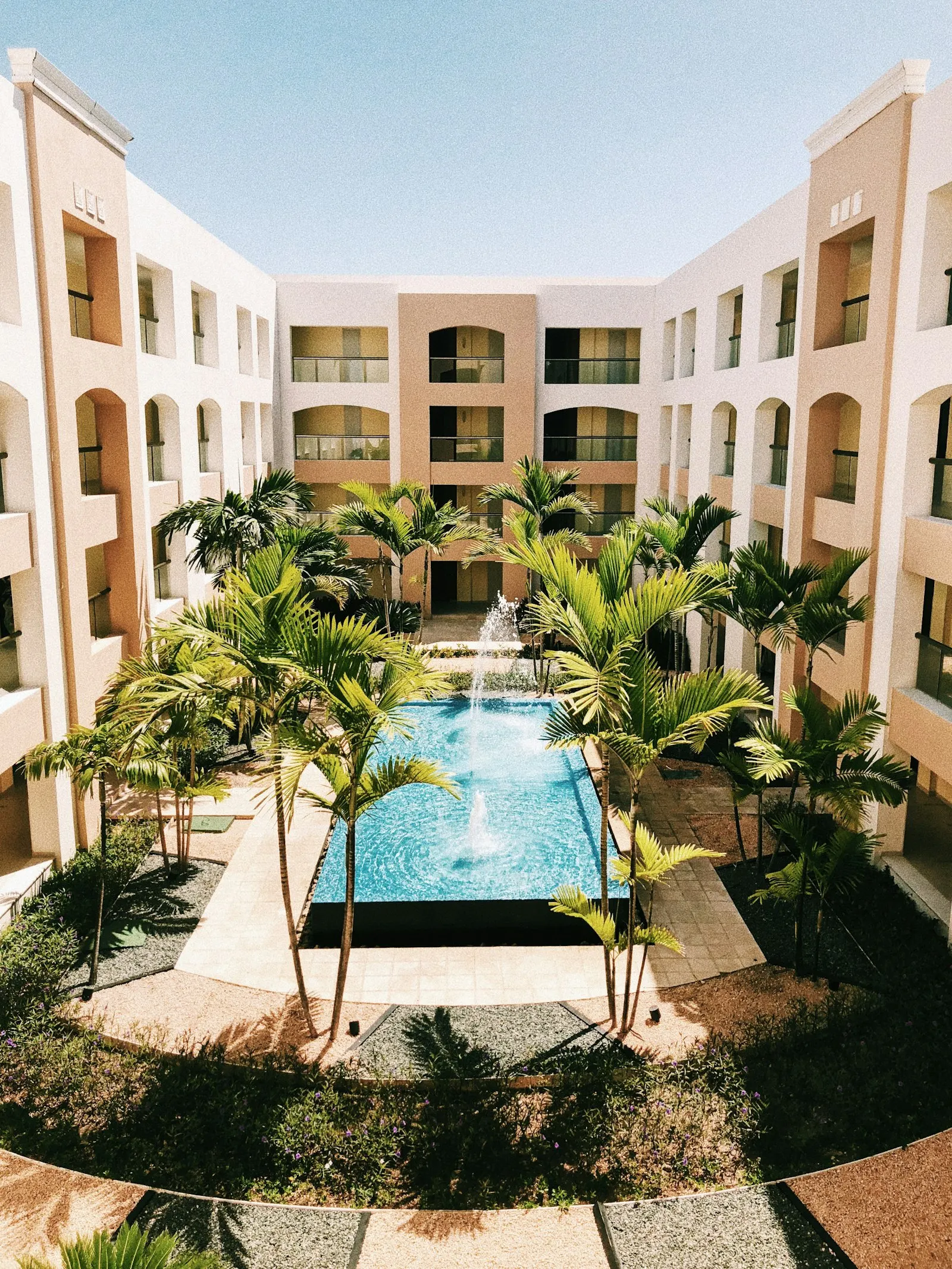 Hotel courtyard swimming pool
